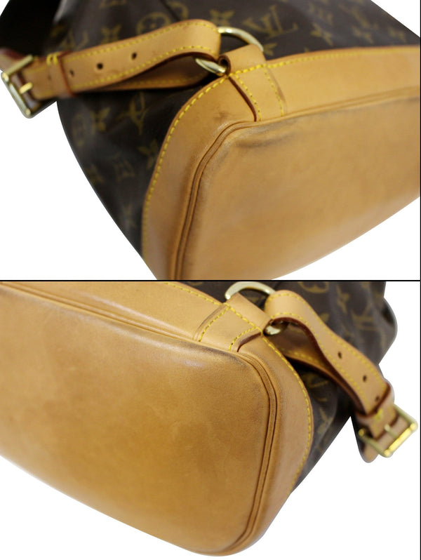 LOUIS VUITTON Montsouris GM Monogram Canvas Backpack Bag Brown