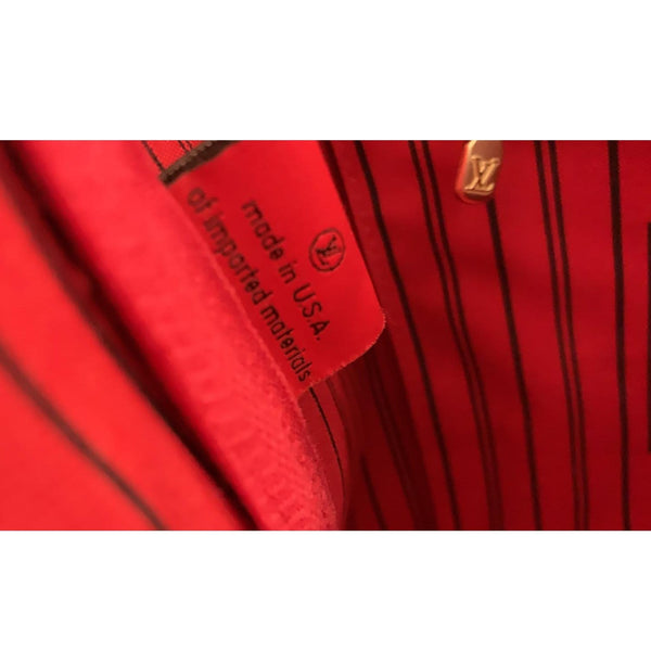 Louis Vuitton Neverfull MM Damier Ebene Bag Brown interior