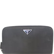 PRADA Black Nylon Zip Around Wallet