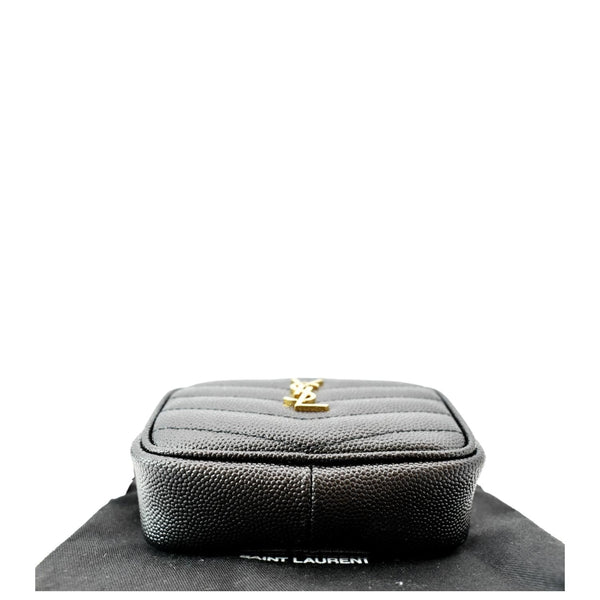 YVES SAINT LAURENT Lou Leather Crossbody Bag Black