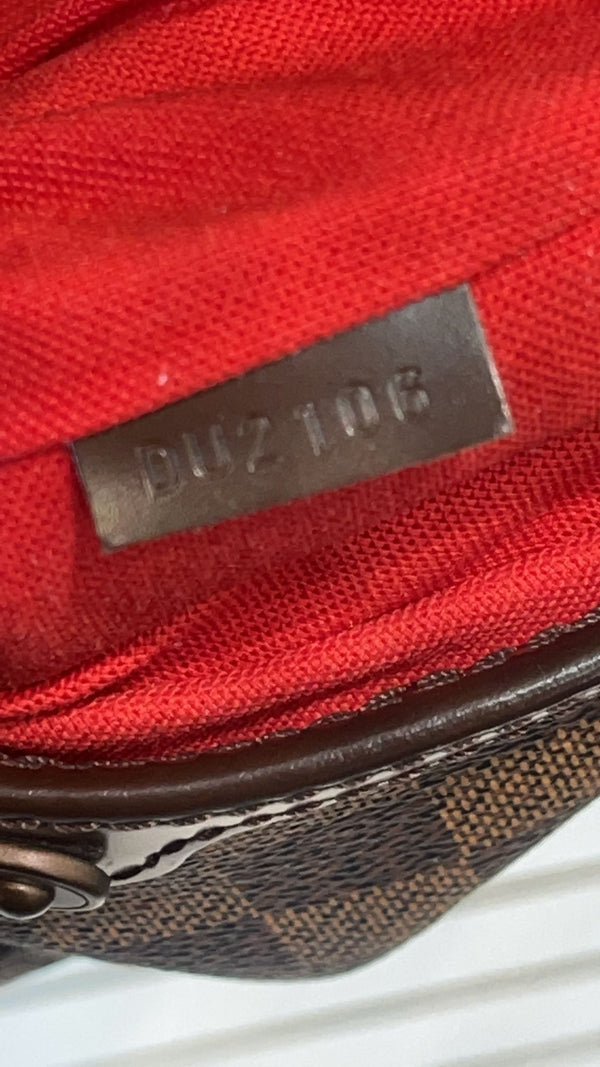 LOUIS VUITTON Bloomsbury PM Damier Ebene Crossbody Bag Brown