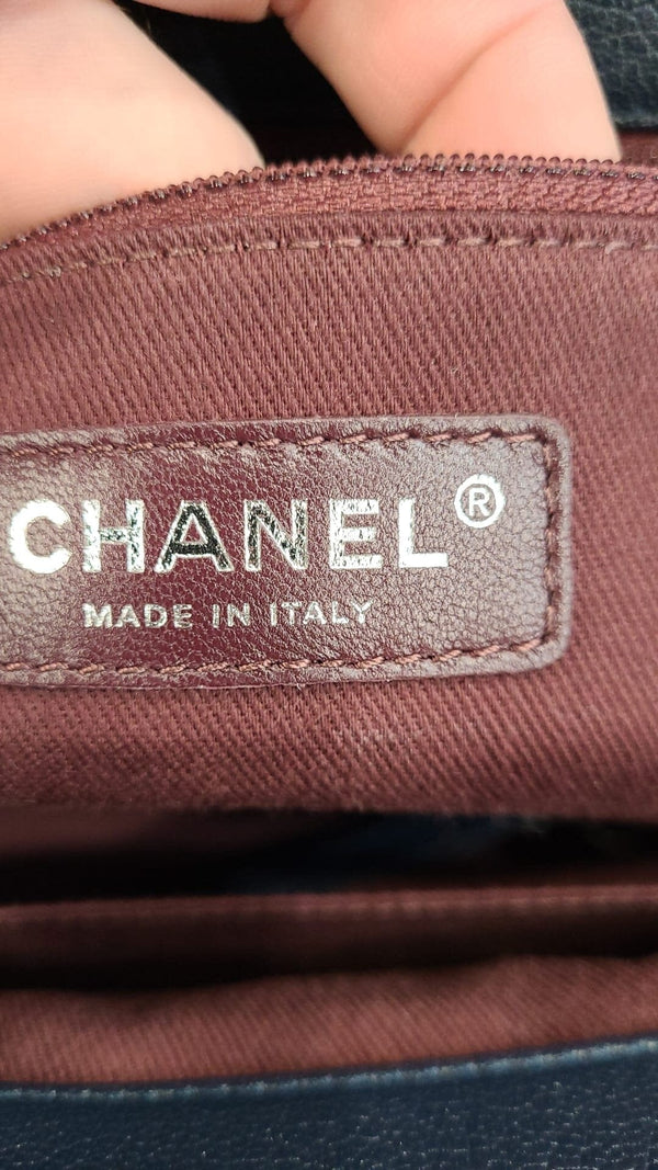 CHANEL City Rock Quilted Leather Shopping Tote Bag Blue