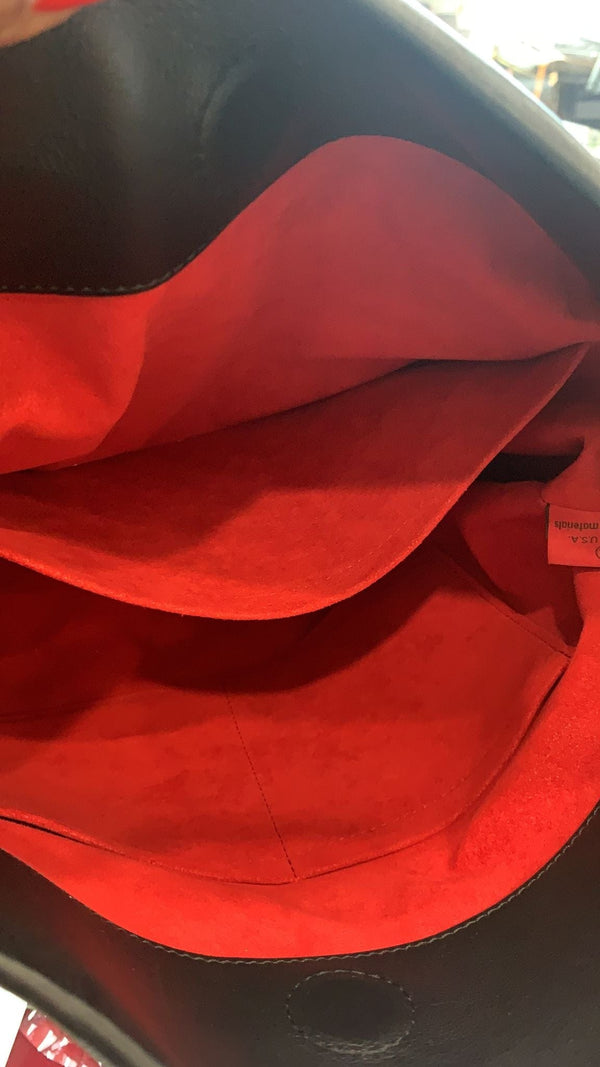 LOUIS VUITTON Tuileries Monogram Canvas Hobo Bag Black