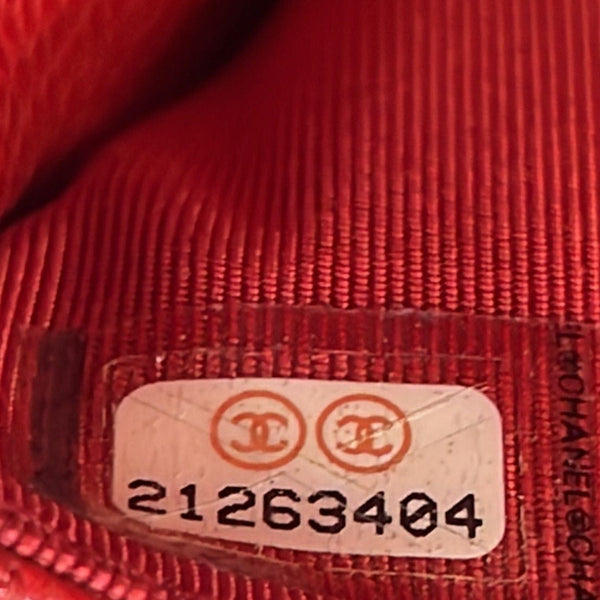 CHANEL CC WOC Caviar Leather Chain Crossbody Bag Red