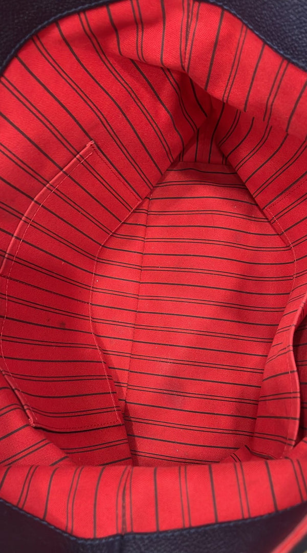 LOUIS VUITTON Melie Empreinte Leather Hobo Shoulder Bag Marine Rouge