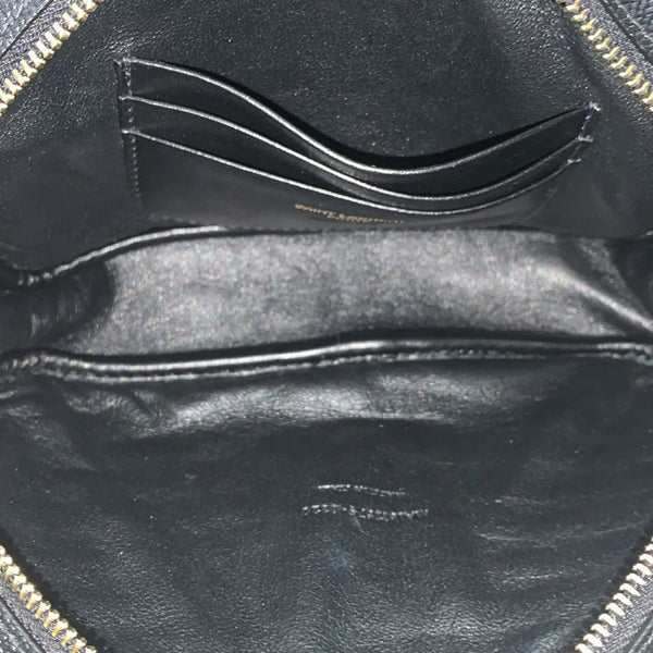 YVES SAINT LAURENT Mini Lou Leather Camera Crossbody Bag Black