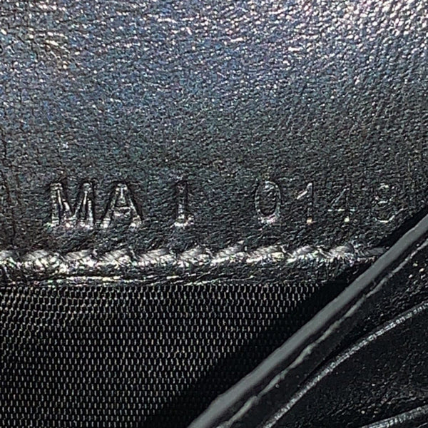 GIVENCHY Logo Embossed Leather Chain Wallet Shoulder Bag Black