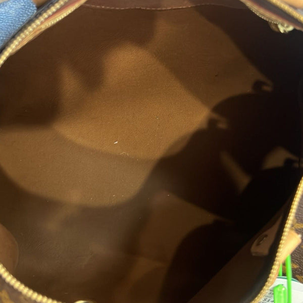 LOUIS VUITTON Speedy 35 Bandouliere Monogram Canvas Shoulder Bag Brown