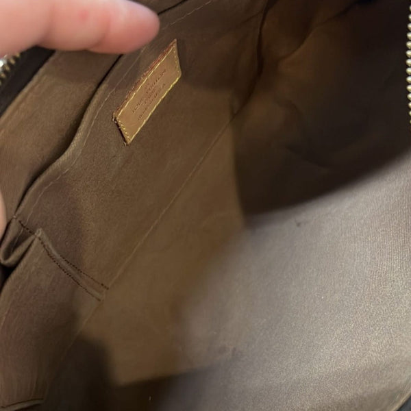 LOUIS VUITTON Thames PM Monogram Canvas Shoulder Bag Brown