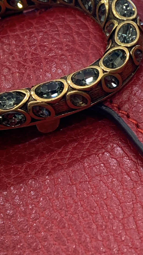 GUCCI Dionysus Mini Leather Chain Crossbody Bag Red 401231