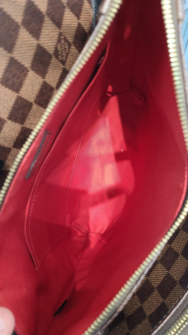 LOUIS VUITTON South Bank Besace Damier Ebene Crossbody Bag Brown