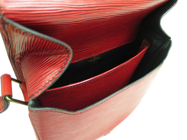 Louis Vuitton Cartouchiere Epi Red Shoulder Bag
