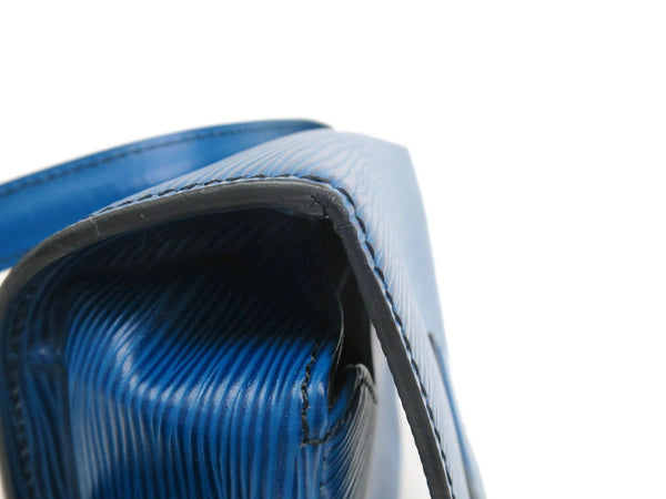 LOUIS VUITTON Cartouchiere Epi Leather Blue Toledo Shoulder Bag