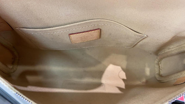 LOUIS VUITTON Favorite MM Damier Azur Crossbody Bag White