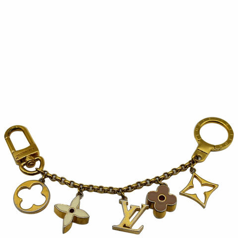 LOUIS VUITTON Fleur de Monogram Bag Charm Gold