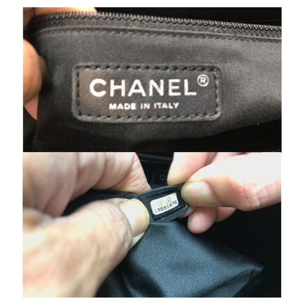 Chanel Tote Bag XL Grand Shopping Caviar Leather Black with logo