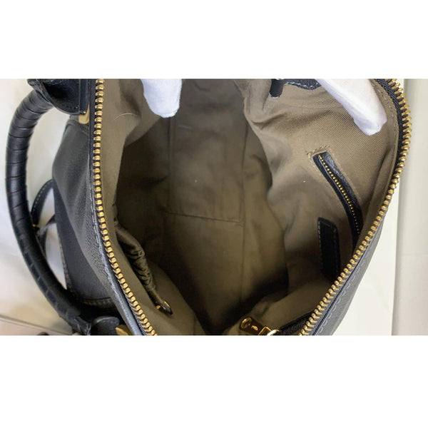 CHLOE Medium Marcie Calfskin Leather Satchel Bag Black