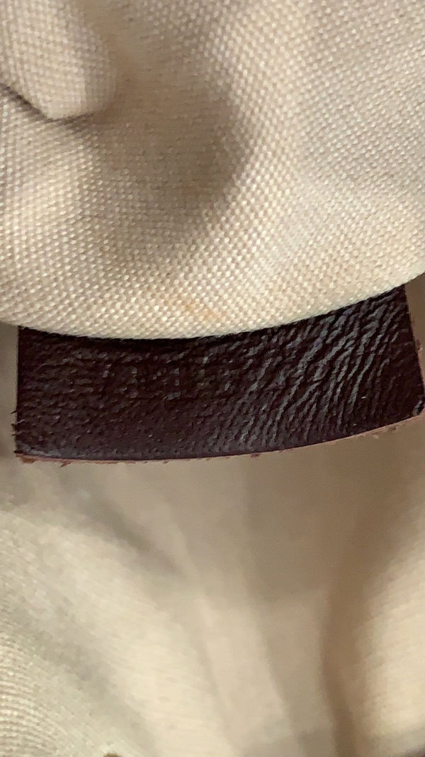 LOUIS VUITTON Mini Lin Mini Noe Monogram Satchel Bag Cherry Red