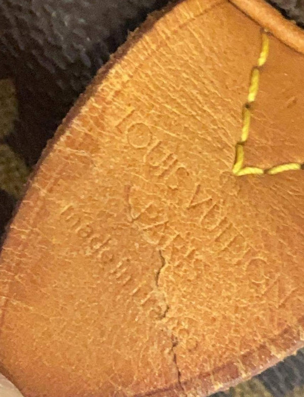 LOUIS VUITTON Speedy 35 Monogram Canvas Satchel Handbag Brown