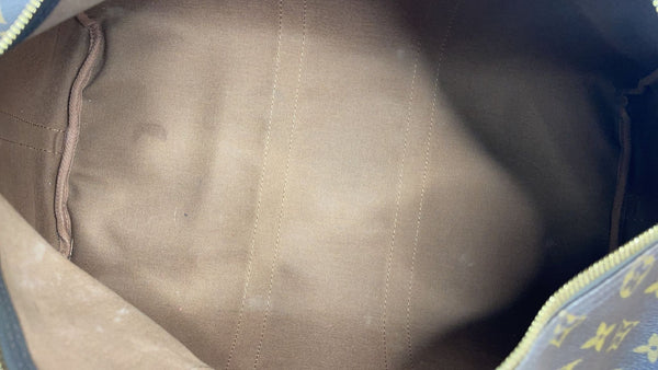 LOUIS VUITTON Keepall 45 Bandouliere Monogram Canvas Travel Bag Brown