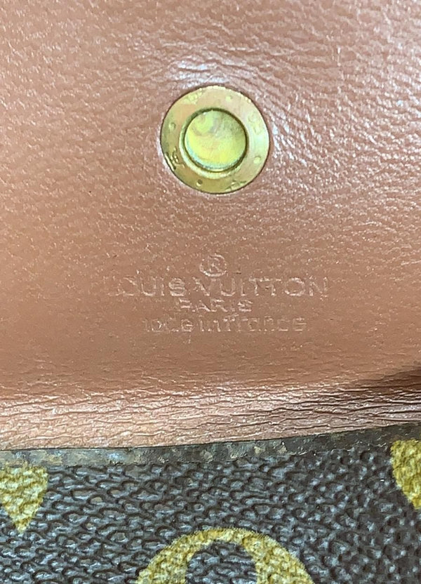 LOUIS VUITTON Monogram Escovedo Travel Case Long Wallet Brown