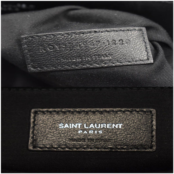 YVES SAINT LAURENT Large Loulou Calfskin Matelasse Chain Shoulder Bag Black