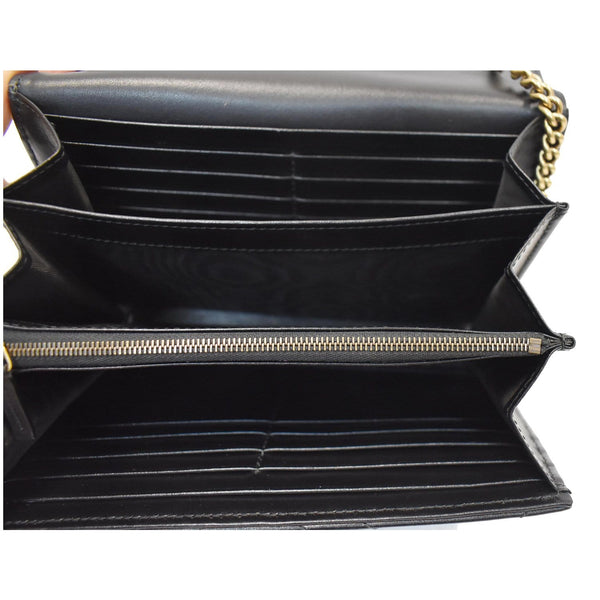 GUCCI GG Marmont Mini Matelasse Leather Crossbody Bag Black 474575