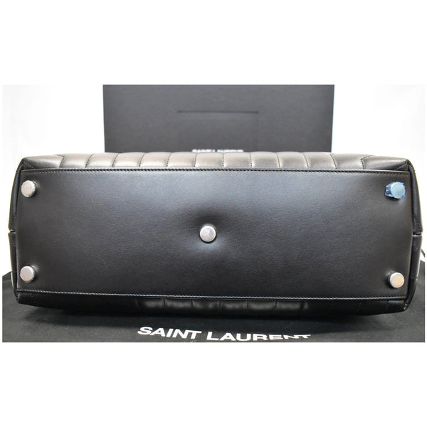 YVES SAINT LAURENT Large Loulou Calfskin Matelasse Chain Shoulder Bag Black