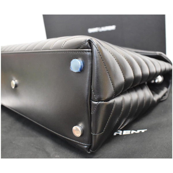 YVES SAINT LAURENT Large Loulou Calfskin Matelasse Chain Shoulder Bag Black