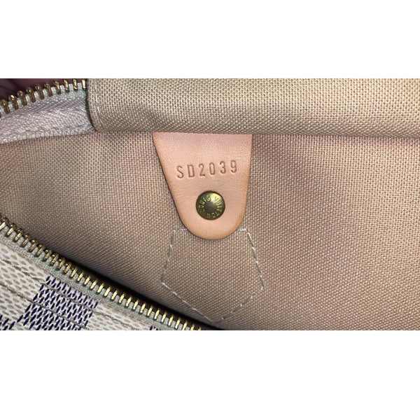 LV Speedy 30 Damier Azur Satchel Bag - Inner view