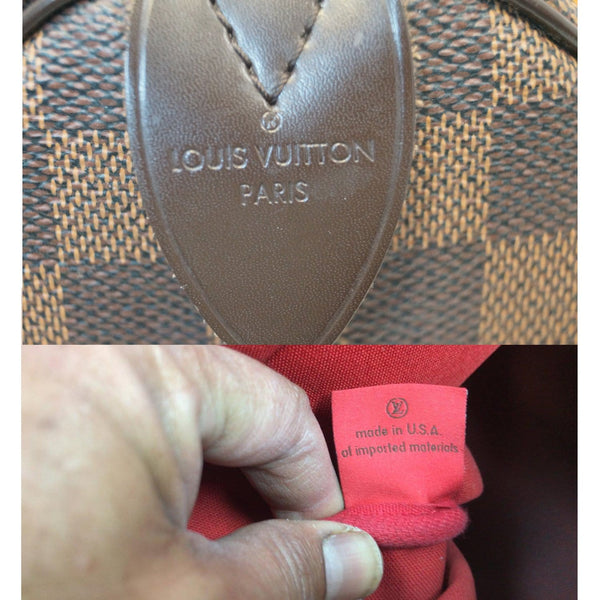 LOUIS VUITTON Speedy 35 Damier Ebene Satchel Bag Brown