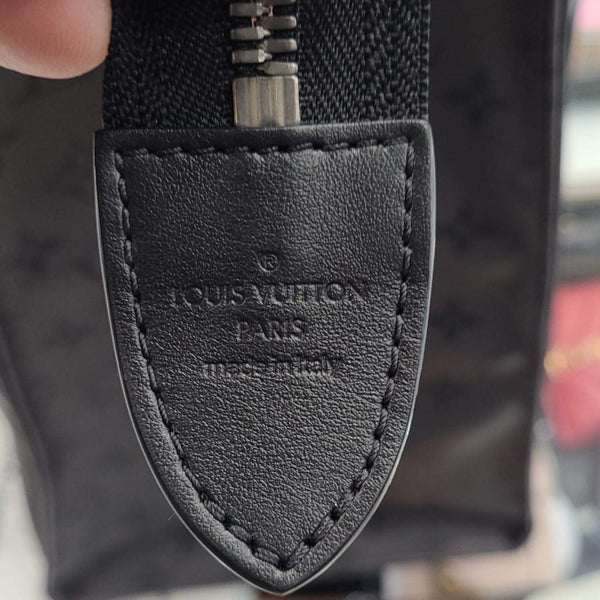 LOUIS VUITTON Cabas Zippe GM Monogram Eclipse Tote Bag Black