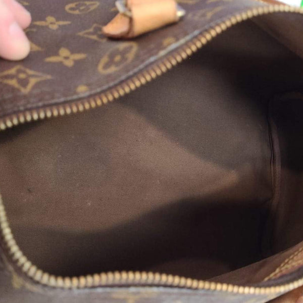 LOUIS VUITTON Speedy 30 Monogram Canvas Satchel Bag Brown