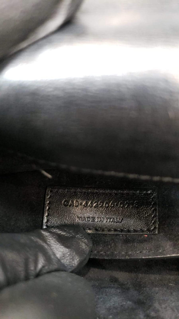 YVES SAINT LAURENT Sunset Medium Leather Shoulder Bag Black