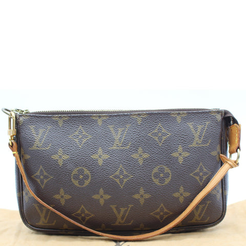 LOUIS VUITTON Pochette Accessoires Monogram Canvas Pouch Brown