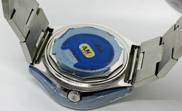 MIDO Commander 1980 Day Date Men's Stainless Steel Watch Grey Dial 41MM