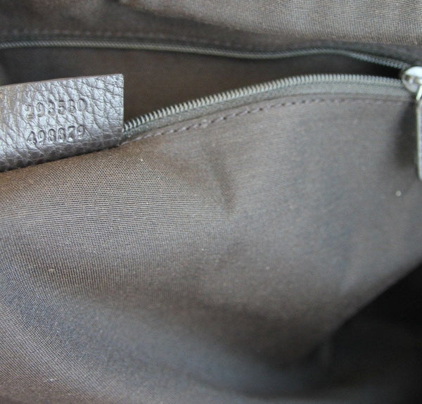 New Gucci 293580 Brown Denim D Ring Abbey Tote Bag Handbag