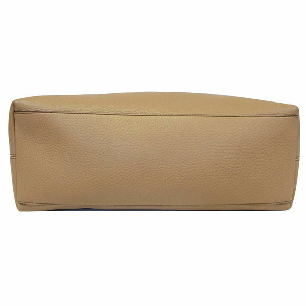 GUCCI Soho Pebbled Leather Chain Shoulder Bag 308982 Beige