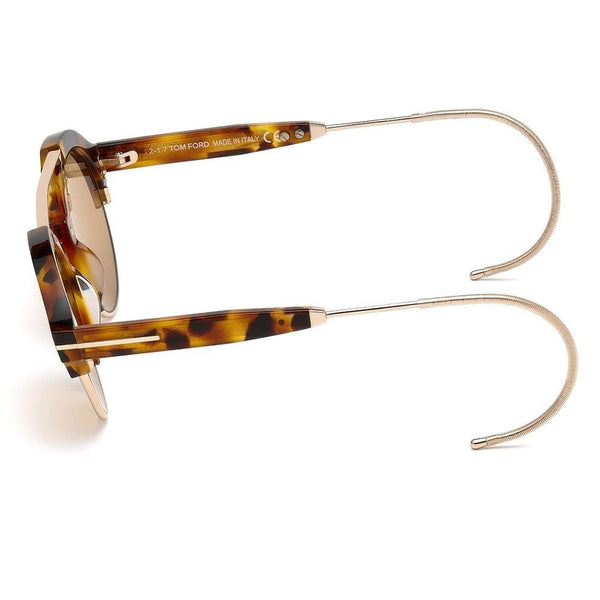 TOM FORD Farrah FT0631 55E 49 Round Unisex Sunglasses Brown Lens