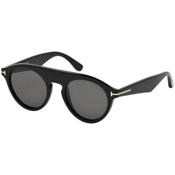 TOM FORD Christopher FT0633 01A 49 Round Unisex Sunglasses Grey Lens