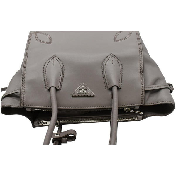 PRADA City Sport B2925R Leather 2Way Shoulder Bag Grey