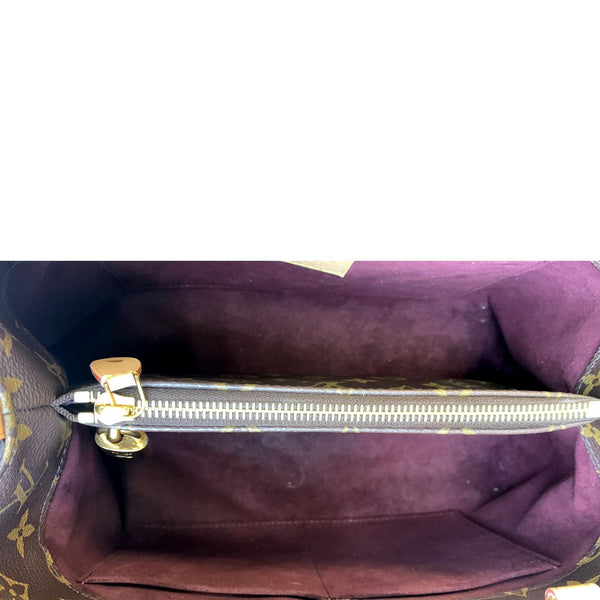 LOUIS VUITTON Montaigne MM Monogram Canvas Shoulder Bag Brown