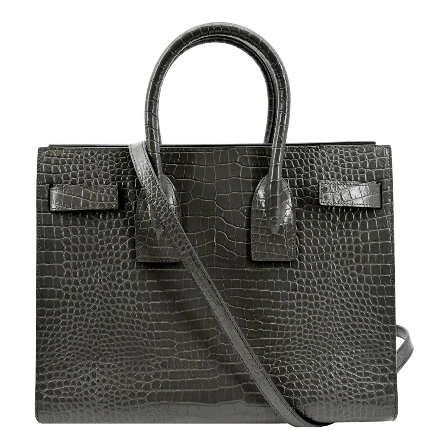 Buy Saint Laurent Classic Sac de Jour Nano in Crocodile-Embossed Shiny  Leather for Womens