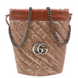 GUCCI GG Marmont Sequin Bucket Crossbody Bag Pink 575163