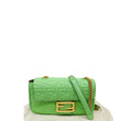Fendi Nappa FF Embossed Baguette Chain Shoulder Bag