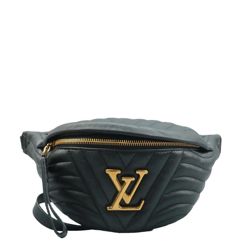 LOUIS VUITTON New Wave Quilted Leather Bumbag Black