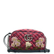GUCCI GG Marmont Small Monogram Shoulder Bag Red front look