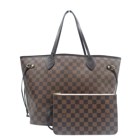 LOUIS VUITTON  Neverfull MM Damier Ebene Shoulder Bag Rose ballerine