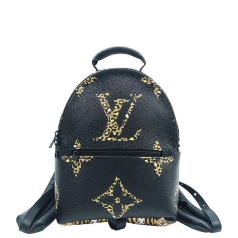 LOUIS VUITTON Palm Springs Jungle PM Monogram Giant Backpack Black