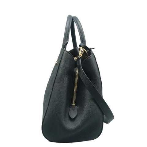LOUIS VUITTON Montaigne Monogram Empreinte Shoulder Bag Black